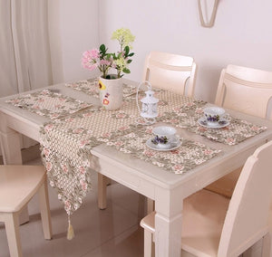 Embroidered Home Design Lace Table Runners & Place-mats