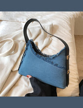 Load image into Gallery viewer, Denim Summer Time Fringe Design Handbag - Ailime Designs