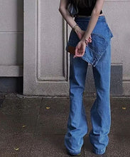 Load image into Gallery viewer, Casual Style Women Blue Denim Overlay Denim Pants - Ailime Designs