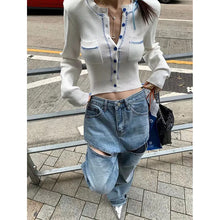 Load image into Gallery viewer, Casual Women Slited Baggy Denim Jeans - Ailime Designs