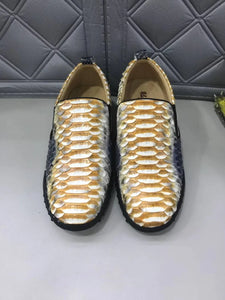 Genuine Python Skin Leather Loafers- Ailime Designs