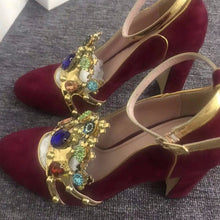 Load image into Gallery viewer, Women&#39;s European Crystals &amp; Sequins Design Mary Jane Style Heels