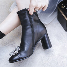 Load image into Gallery viewer, Women&#39;s Stylish Ornament Design Ankle Boots