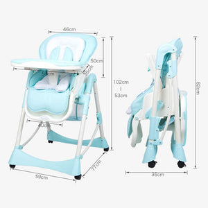 Blue Children's Adjustable High Quality Highchairs - Ailime Designs