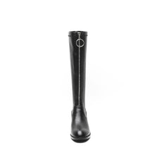 Load image into Gallery viewer, Women&#39;s Zipper Front Design Leather Skin Knee-High Boots