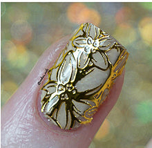 Load image into Gallery viewer, Embossed Gold 3D Nail Stickers - Ailime Designs - Ailime Designs