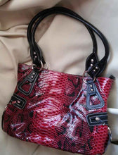 Load image into Gallery viewer, Women&#39;s Tote Style Snake Skin Print Design Handbags - Ailime Designs