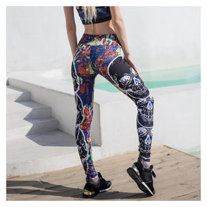 Women's 3D Digital Steam Punk Design Lycra Legging