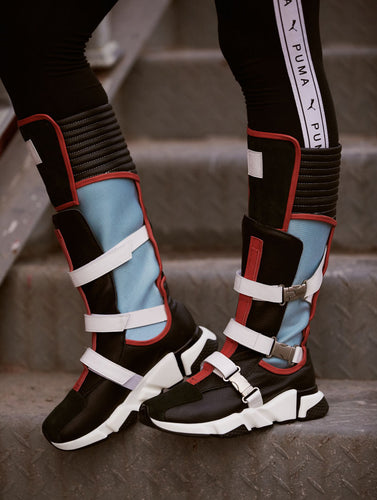 Women's Buckle Design Gladiator Knee High Boots