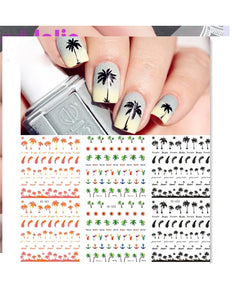 Palm Trees Nail Water Decals - Ailime Designs - Ailime Designs