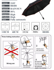 Unisex Florescence Night-time Safety Protection Umbrella's