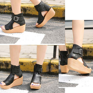 Women's Ankle Strap Wedge Sandals - Ailime Designs
