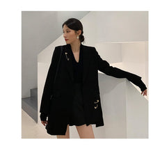 Load image into Gallery viewer, Cool Unique Women&#39;s Black Design Blazers – Ailime Designs