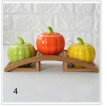 Load image into Gallery viewer, Pumpkin Design 3pc Kitchen Counter-top Spice Storage Accessories – Ailime Designs
