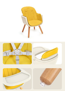 Children’s Multi-function Yellow Highchairs - Ailime Designs