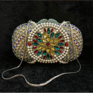Crystal Pearl Design Fine Quality Evening Bags- Ailime Designs