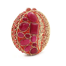 Load image into Gallery viewer, Lattice Stone Design Oval Evening Bags - Ailime Designs
