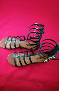 Women’s Black Roman Style Sandals – Ailime Designs