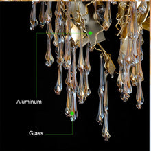 Load image into Gallery viewer, Loop Design Twist Glass Chandelier Light Fixture