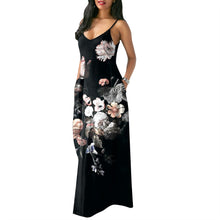 Load image into Gallery viewer, Women&#39;s Floral Print Design Maxi Dresses