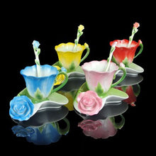 Load image into Gallery viewer, Home Decor Kitchen 3pc Floral Cup/Saucer Set
