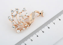 Load image into Gallery viewer, Rhinestone Peacock Animal Pin Brooch - Ailime Designs