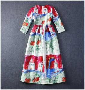 Women's High Quality Children's Color Print Design Dresses - Ailime Designs