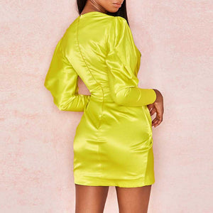 Women's Iridescence Puff Sleeve Design Mini Dress - Ailime Designs