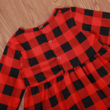 Load image into Gallery viewer, Children&#39;s Red Plaid Ruffle Trim Dresses - Ailime Designs - Ailime Designs