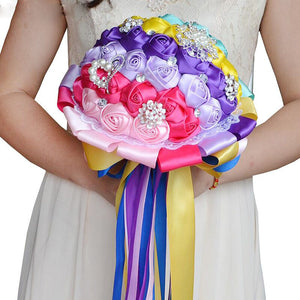 Unique Design Elegant Silk Satin Bouquet Flowers