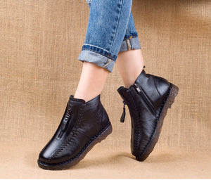 Women's Soft Genuine Leather Ankle Boots