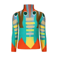 Load image into Gallery viewer, Beautiful Stretch Multi-color Long Sleeve Polyester Tops - Ailime Designs