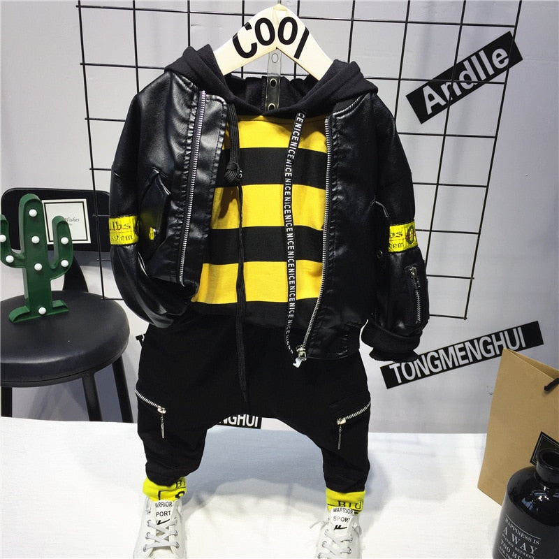 Boy's Cool Street Style 2pc Hoodie Pant Sets - Ailime Designs