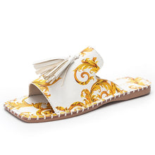 Load image into Gallery viewer, Women&#39;s Summer Scroll Leaf Design Sandals - Ailime Designs