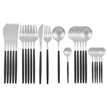 Load image into Gallery viewer, 24Pcs 18/10 Stainless Steel Dinnerware Set - Ailime Designs
