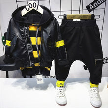 Load image into Gallery viewer, Boy&#39;s Cool Street Style 2pc Hoodie Pant Sets - Ailime Designs