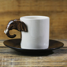 Load image into Gallery viewer, Ceramic Elephant Design Brown Coffee Mugs - Ailime Designs