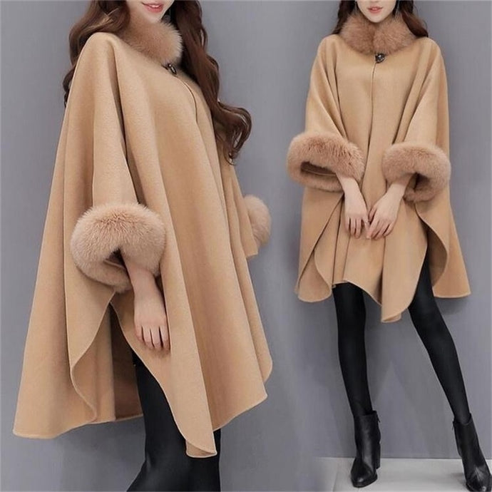Camel Wool Stylish Parka Outerwear Cloaks - Ailime Designs