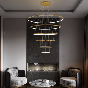 Gold Ringlets Hanging Light Fixtures -  Ailime Designs
