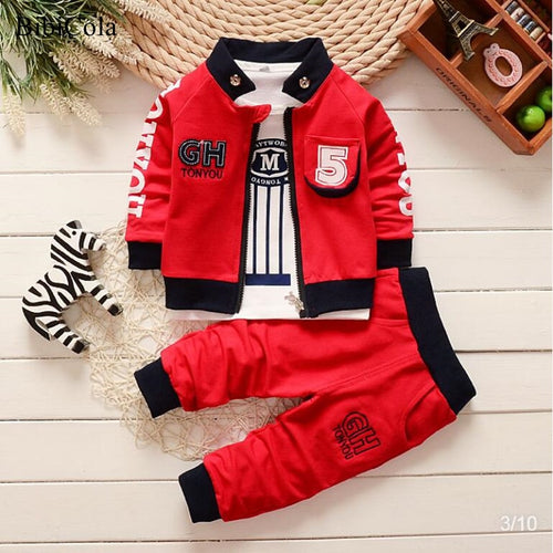 Boy's Cool Street Style Red 2pc Pant Sets - Ailime Designs