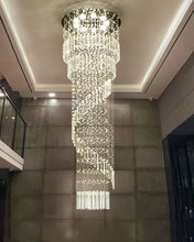 Load image into Gallery viewer, Crystal Long Spiral Elegant Design Chandeliers - Ailime Designs