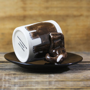 Ceramic Elephant Design Brown Coffee Mugs - Ailime Designs