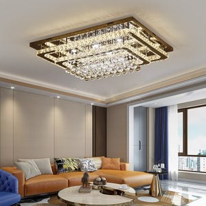 Luxury Retangle Design Crystal Ceiling Lights - Ailime Designs