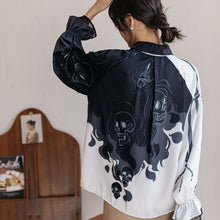 Load image into Gallery viewer, Women&#39;s Skull Print Design Blouses - Ailime Designs