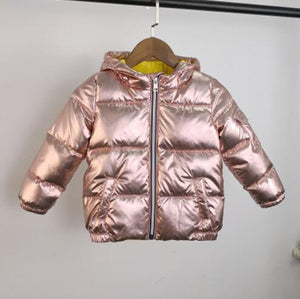 Children's Hooded  Metallic Warm Jackets - Ailime Designs