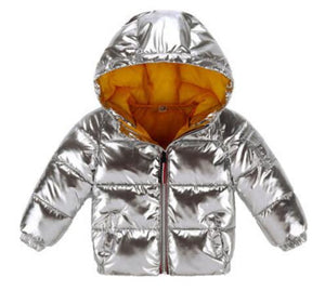 Children's Hooded  Metallic Warm Jackets - Ailime Designs