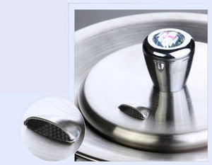 Stainless Steel Trim Boroslicate Glass Tea Pot w/ Center Strainer Holder –  Kitchen Appliance - Ailime Designs