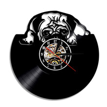 Load image into Gallery viewer, Adorable Pug Dog &amp; Vinyl Record Design Wall Clocks - Ailime Designs
