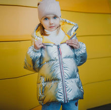 Load image into Gallery viewer, Children&#39;s Hooded  Metallic Warm Jackets - Ailime Designs
