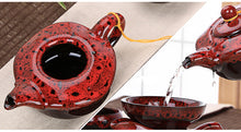Load image into Gallery viewer, 7 pc/Set Porcelain Glazed Marble Design Hot Tea Pot Sets – Kitchen Appliances - Ailime Designs